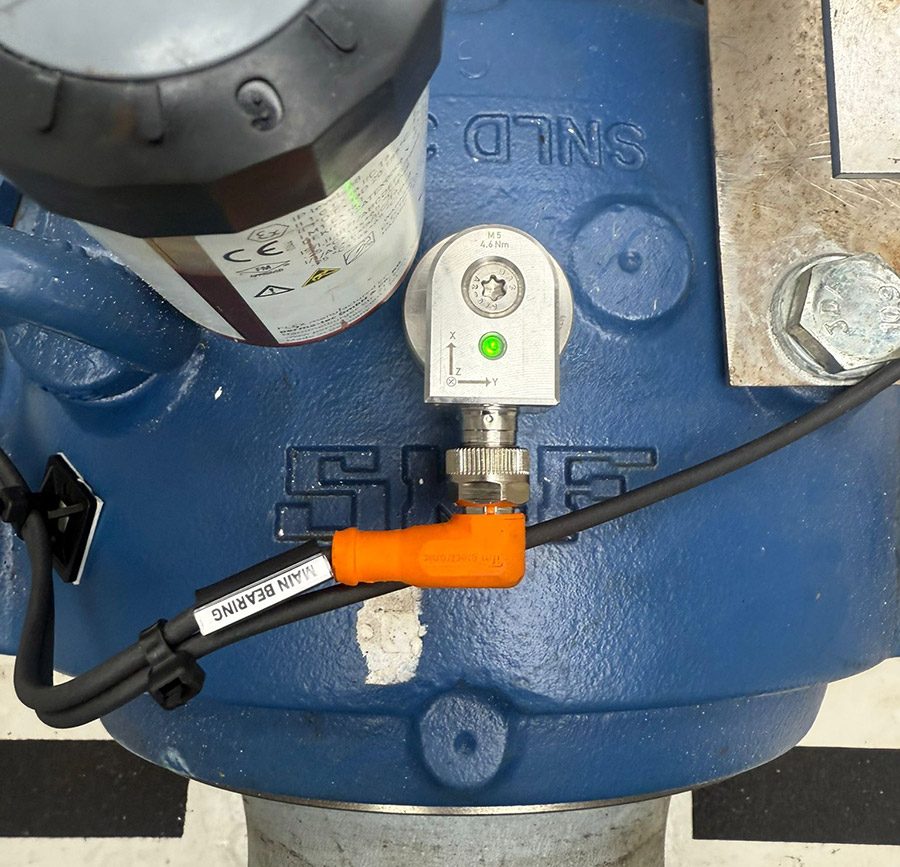 Close up of a wind turbine condition monitor